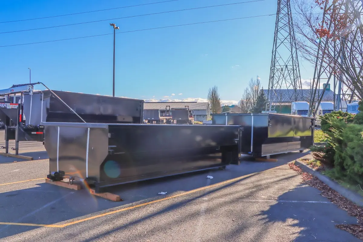 Roll-off dumpster ready for waste disposal at job site for Construction Dumpster Rental in West Whiteland